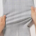 Uniqlo Women’s Smart Checked Ankle Length Pants Light Grey