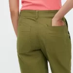 Uniqlo Women’s Wide Leg Baker Pants Olive Green