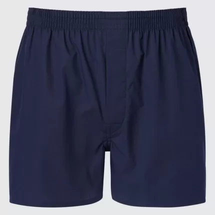 Uniqlo Woven Broadcloth Boxer Men’s Underwear Navy Blue