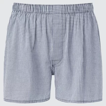 Uniqlo Woven Checked Boxer Men’s Underwear Navy Blue