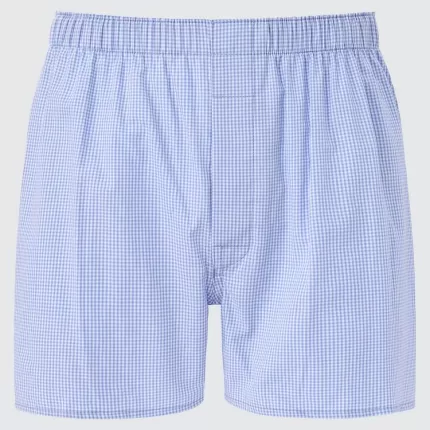 Uniqlo Woven Checked Boxer Underwear (2021 Season) Men Blue