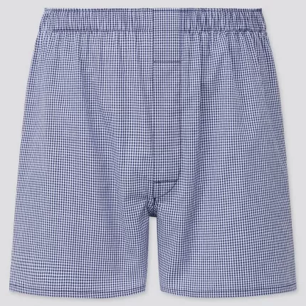 Uniqlo Woven Checked Boxer Underwear (2021 Season) Men’s Navy Blue