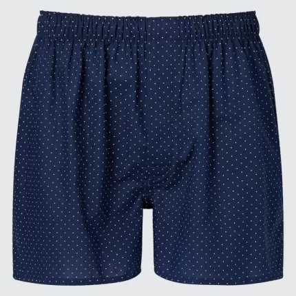 Uniqlo Woven Dotted Print Boxers Men’s Underwear Navy Blue