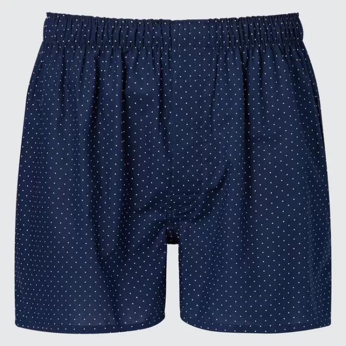 Uniqlo Woven Dotted Print Boxers Men’s Underwear Navy Blue