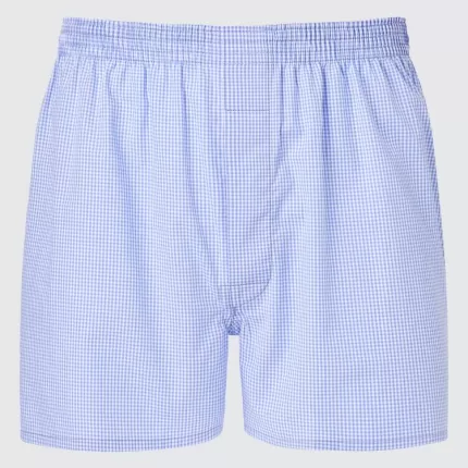 Uniqlo Woven Gingham Checked Boxer Men’s Underwear Blue