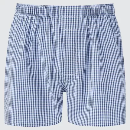 Uniqlo Woven Multicoloured Checked Boxer Men’s Underwear Blue